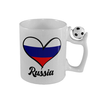 Russia flag, Κούπα με μπάλα ποδασφαίρου , 330ml