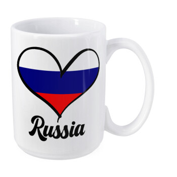 Russia flag, Κούπα Mega, κεραμική, 450ml