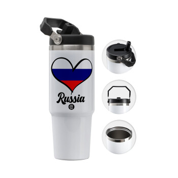 Russia flag, 30oz stainless Steel Tumbler with Handle