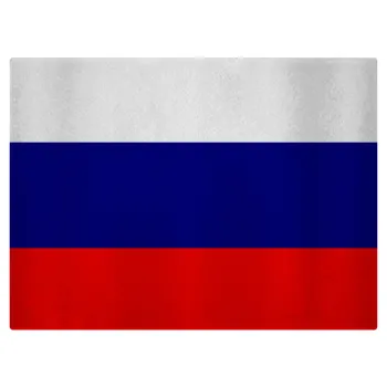 Russia flag, Επιφάνεια κοπής γυάλινη (38x28cm)