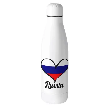 Russia flag, Μεταλλικό παγούρι θερμός (Stainless steel), 500ml