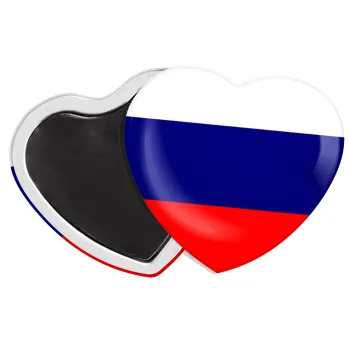 Russia flag, Μαγνητάκι καρδιά (57x52mm)
