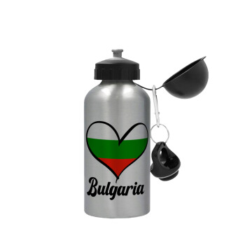 Bulgaria flag, Metallic water jug, Silver, aluminum 500ml