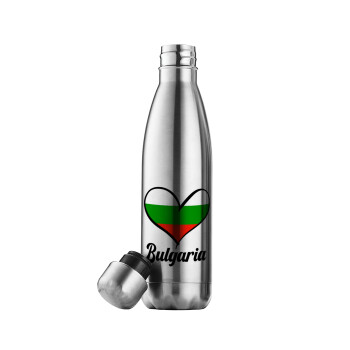 Bulgaria flag, Μεταλλικό παγούρι θερμός Inox (Stainless steel), διπλού τοιχώματος, 500ml