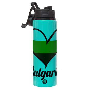 Bulgaria flag, Metallic water bottle with safety lid, 850ml aluminum