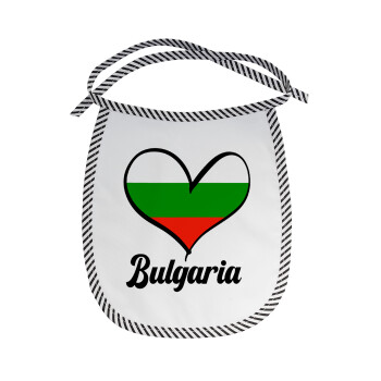 Bulgaria flag, Σαλιάρα μωρού αλέκιαστη με κορδόνι Μαύρη
