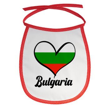 Bulgaria flag, Σαλιάρα μωρού αλέκιαστη με κορδόνι Κόκκινη