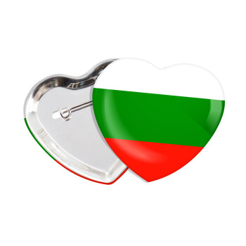 Bulgaria flag, Κονκάρδα παραμάνα καρδιά (57x52mm)