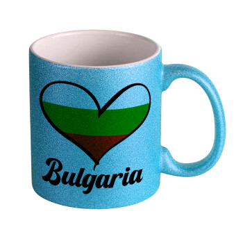 Bulgaria flag, Κούπα Σιέλ Glitter που γυαλίζει, κεραμική, 330ml