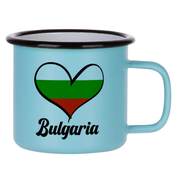 Bulgaria flag, Κούπα Μεταλλική εμαγιέ ΜΑΤ σιέλ 360ml