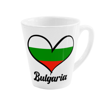Bulgaria flag, Κούπα Latte Λευκή, κεραμική, 300ml