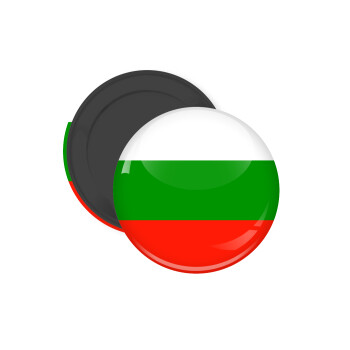 Bulgaria flag, Μαγνητάκι ψυγείου στρογγυλό διάστασης 5cm