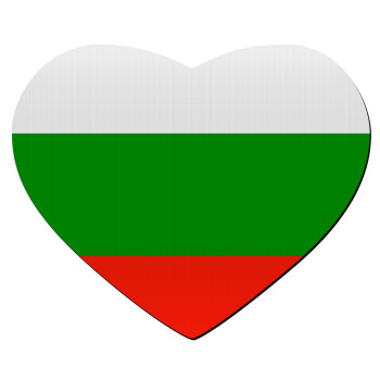 Bulgaria flag, Mousepad καρδιά 23x20cm