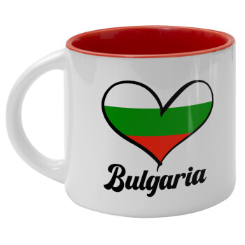 Bulgaria flag, Κούπα κεραμική 400ml Λευκή/Κόκκινη