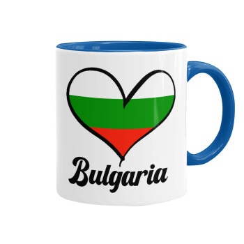 Bulgaria flag, Mug colored blue, ceramic, 330ml