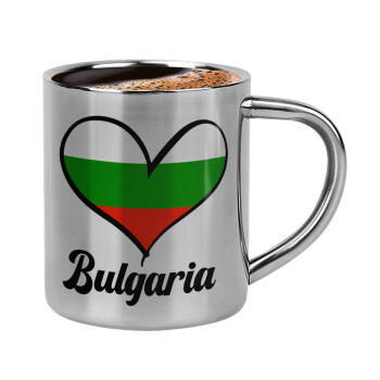 Bulgaria flag, Κουπάκι μεταλλικό διπλού τοιχώματος για espresso (220ml)