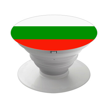 Bulgaria flag, Pop Socket Λευκό Βάση Στήριξης Κινητού στο Χέρι
