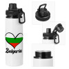 Metal water bottle with safety cap, aluminum 850ml