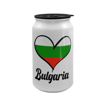 Bulgaria flag, Κούπα ταξιδιού μεταλλική με καπάκι (tin-can) 500ml