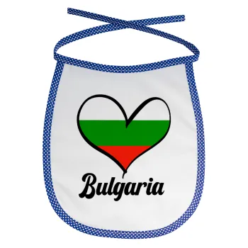 Bulgaria flag, Σαλιάρα μωρού αλέκιαστη με κορδόνι Μπλε