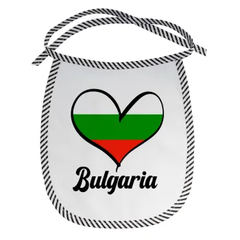 Bulgaria flag, Σαλιάρα μωρού αλέκιαστη με κορδόνι Μαύρη