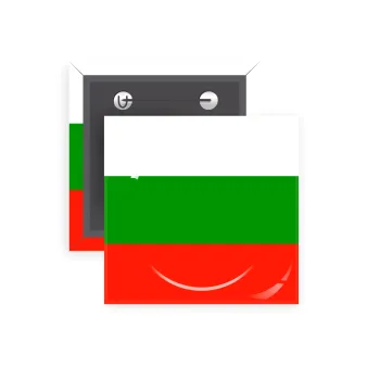Bulgaria flag, Κονκάρδα παραμάνα τετράγωνη 5x5cm