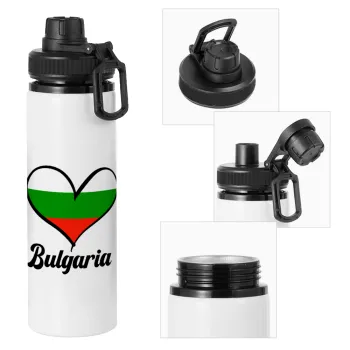 Bulgaria flag, Metal water bottle with safety cap, aluminum 850ml