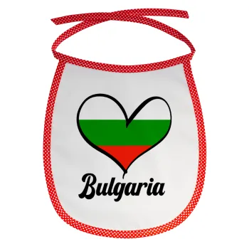 Bulgaria flag, Σαλιάρα μωρού αλέκιαστη με κορδόνι Κόκκινη