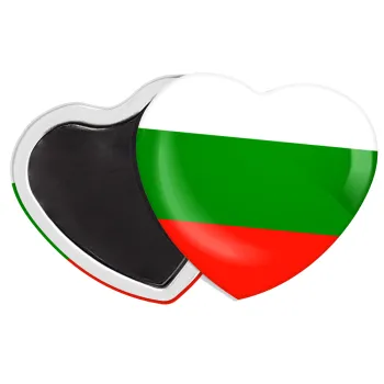 Bulgaria flag, Μαγνητάκι καρδιά (57x52mm)