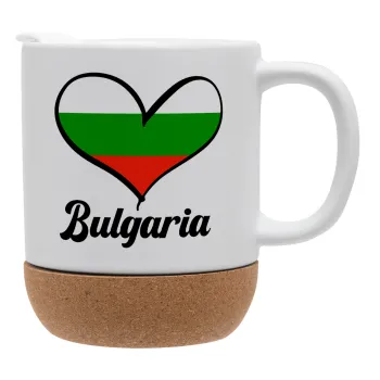 Bulgaria flag, Κούπα, κεραμική με βάση φελού και καπάκι (ΜΑΤ), 330ml