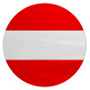Austria flag, Επιφάνεια κοπής γυάλινη στρογγυλή (30cm)