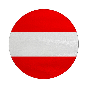 Austria flag, Επιφάνεια κοπής γυάλινη στρογγυλή (30cm)
