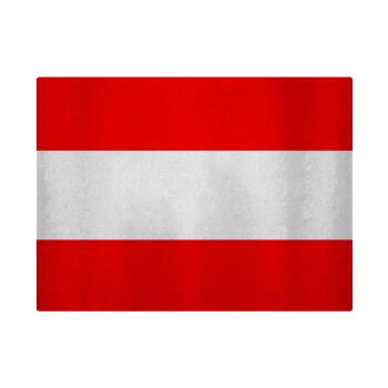 Austria flag, Επιφάνεια κοπής γυάλινη (38x28cm)
