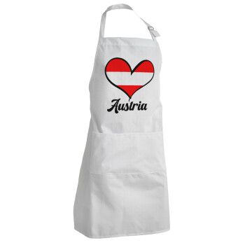 Austria flag, Adult Chef Apron (with sliders and 2 pockets)