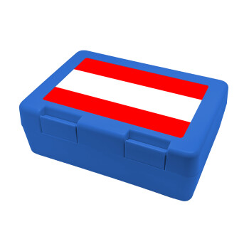 Austria flag, Children's cookie container BLUE 185x128x65mm (BPA free plastic)