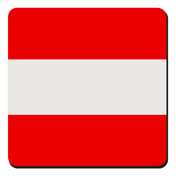 Austria flag, Τετράγωνο μαγνητάκι ξύλινο 9x9cm