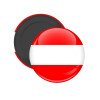 Austria flag, Μαγνητάκι ψυγείου στρογγυλό διάστασης 5cm