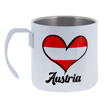 Austria flag, Mug Stainless steel double wall 400ml