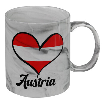 Austria flag, Mug ceramic marble style, 330ml