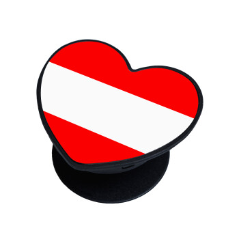 Austria flag, Phone Holders Stand  καρδιά Μαύρο Βάση Στήριξης Κινητού στο Χέρι