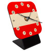 Quartz Table clock in natural wood (10cm)
