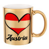 Mug ceramic, gold mirror, 330ml