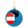 Blue Christmas tree ball ornament 8cm