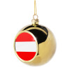 Golden Christmas tree ball ornament 8cm
