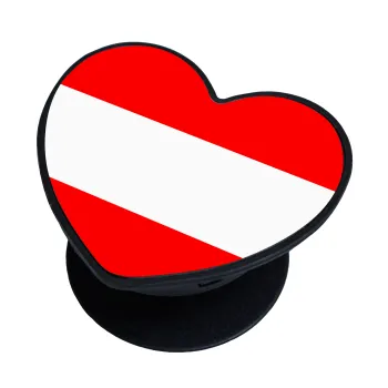 Austria flag, Phone Holders Stand  καρδιά Μαύρο Βάση Στήριξης Κινητού στο Χέρι