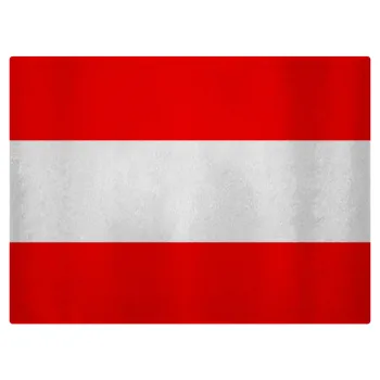 Austria flag, Επιφάνεια κοπής γυάλινη (38x28cm)