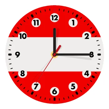 Austria flag, Wooden wall clock (20cm)