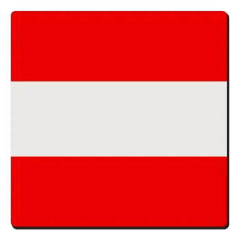 Austria flag, Τετράγωνο μαγνητάκι ξύλινο 6x6cm