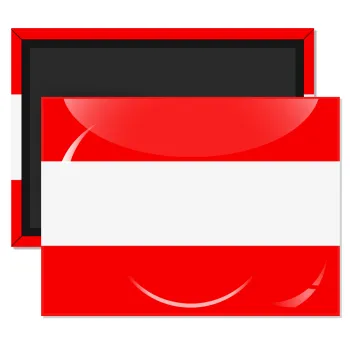 Austria flag, Ορθογώνιο μαγνητάκι ψυγείου διάστασης 9x6cm