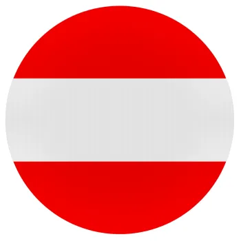 Austria flag, Mousepad Στρογγυλό 20cm